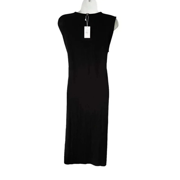 NWT Eileen Fisher Tie Front Jewel Neck Sleeveless Jersey Knit Dress size Small - Picture 4 of 13